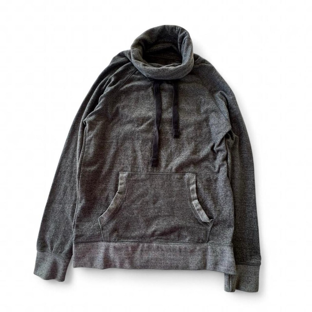 Express Women's Charcoal Gray Cowl Neck Hoodie Sweater Small – Cozy Casual Chic